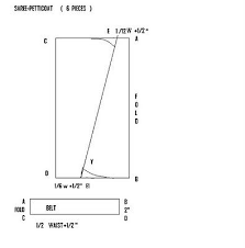 Saree Petticoat 6 Pieces Measurements Hip 36