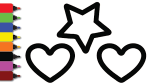 Take turns adding layers to the collaborative heart drawing. Star And Heart Coloring And Drawing For Kids Toddlers Painting Coloring Pages By Maib Toy Art Youtube
