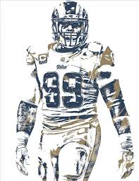 Aaron Donald Los Angeles Rams Pixel Art 10 Art Print By Joe Hamilton In 2020 Los Angeles Rams Nfl Rams Rams Football