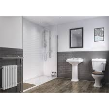 Wetwall White 2 Sided Shower Kit Composite Homebase