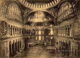 1888 1910 Interior View Of Ayasofya Mosque Formerly The Church Of Hagia Sophia Istanbul Hagia Sophia Istanbul Historical Architecture