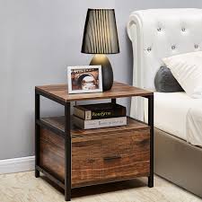 Inspired by the straightforward lines of craftsman style, the toby nightstand in french grey elm wood is pretty and practical. Trends For Rustic Bedroom End Tables Wallpaper