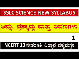 Sslc Kannada Medium Science Ch 2 Acids Bases And Salts Part 1 Youtube