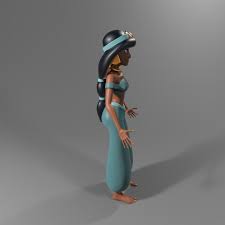 3d Princess Jasmine Rigged Model Princess Princess Jasmine Model