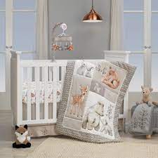 Maybe you would like to learn more about one of these? Painted Forest Gray Beige Woodland Animals 4 Piece Nursery Baby Cri