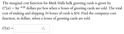 If you don't have many used greeting cards, or you need to make a lot of small gift boxes and bags, consider buying greeting cards specifically for. Answered The Marginal Cost Function For Mark Bartleby
