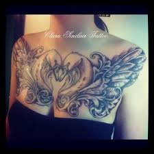 Black And White Swan Tattoo Love This Swan Chest Piece Black And White Swan Tattoo Swan Tattoo Tattoos Beautiful Tattoos