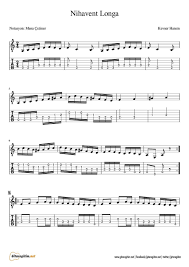 Nihavent Longa Gitar Nota Tab Gitaregitim Net Notalara Dokulmus Muzik Flut Muzik Notalari