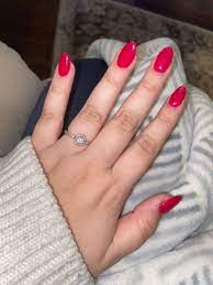 Red Hot Pink Nails In 2021 Red Nails Pink Nails Pretty Acrylic Nails
