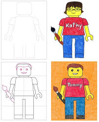 Lego Self Portraits Art Projects For Kids Self Portrait Art Self Portrait Kids Lego Art Project