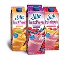 One popular way to top off your protein intake is through a drink, either a shake or juice. Silk Fruit Protein Soymilk Fruit Juice Blends Discontinued Go Dairy Free