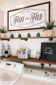 Laundry Room Open Shelving The Yellow Rose Farmhouse In 2020 Laundry Room Paint Diy Laundry Room Shelves Farmhouse Laundry Room