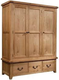 Devonshire Somerset Oak Wardrobe Triple 3 Drawer Oakarmoirewardrobesale Oak Wardrobe Wardrobe Furniture Furniture