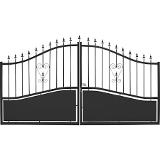 Forgé mousse de polyéthylène acier et bois feutre et caoutchouc fer acier carbone pvc acier zingué chrome vanadium aluminium + verre coton. Portail Battant Fer Colombe Noir L 300x H 175 Cm Portail Portail Bois Fer