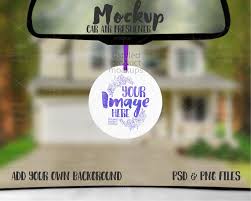 Dye Sublimation Round Car Air Freshener Mockup Add Your Own Etsy Air Freshener Car Air Freshener Freshener