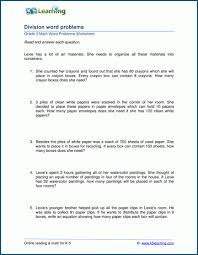 I can determine when to multiply and divide in word problems. Grade 3 Division Word Problems A1 Math Problems For Grade Free Printable Addition Number Rock Step With Math Worksheet