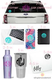 Vinyl Decal Sizing Chart In 2019 Vinyl Monogram Monogram