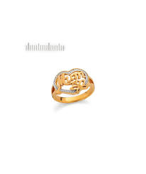 Buy 9ct Gold Plated Mum Heart Butterfly Ring Size P At