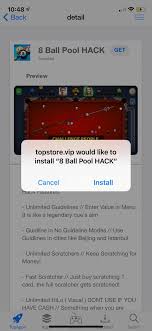 Download 8 ball pool++ tweaked and hacked game with unlimited coins and guidelines hack on your iphone in ios 10 and ios 11. Topstore 8 Ball Pool Hack On Ios No Jailbreak Required