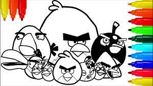 Excellent angry birds space coloring pages with coloring pages. Angry Birds Dinosaurs Coloring Pages Colouring Pages For Kids With Colored Markers Youtube