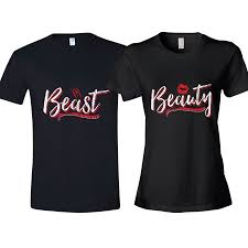 Texas Tees Texas Tees Brand Couple Matching Beast Beauty T Shirt Ladies Xx Large Mens Xxx Large Walmart Com Walmart Com