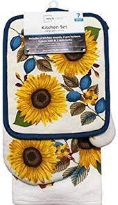 Maybe you would like to learn more about one of these? Amazon Com Sunflower 7pc Kitchen Towel Set Home Kitchen Sunflower Kitchen Sunflower Home Decor Sunflower Themed Kitchen
