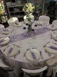 Purple And Gray Wedding Table Decor Purple Wedding Tables Purple Wedding Decorations Purple Wedding Theme