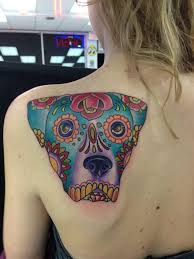 I Want A Version Of This Too A Blue Dog Inspired Pit Bull Sugar Skull Maybe With The Ears Higher So It S More Blue Dog Tatts