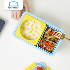 LocknLock X Little Kakao Friends Vacuum Lunch Box (LHC8044) -PP and 304SUS  Material -Anti Leaking -Keep warm up to 6hours -Lunch Box 1450ml -Stainless  food jar 320ml -Container 450ml -2colours:Pink/Blue