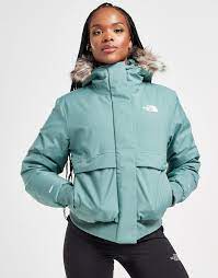 Women's north face green jacket