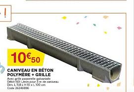 Offre Caniveau En Beton Polymere Chez Tridome