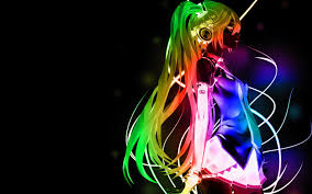 Find anime night neon wallpapers hd for desktop computer. Neon Anime Wallpaper Hatsune Miku Wallpaper Rainbow 1440x900 Wallpaper Teahub Io