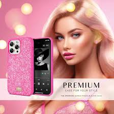 BEZ Mobile Phone Case for iPhone 15 Pro Max Case Glitter, Sparkle Diamond  Crystal Bling Case with Bling & Co. Series for iPhone 15 Pro Max, Brink  Pink: Buy Online at Best