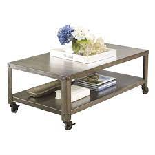 35.03 kb, 236 x 314. Modern Industrial Style Metal Coffee Table With Locking Caster Wheels Fastfurnishings Com