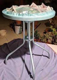 Diy Faux Stained Glass Pond In A Table Faux Stained Glass Table Makeover End Table Makeover