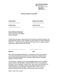 Download and return this form to report an injury that may be covered by liability, no fault, or workers' compensation insurance or contact our subrogation team to get information about an injury investigation. Fillable Online Waiver Of Liability Statement Provider Form Fax Email Print Pdffiller