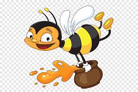 Halo teman teman kali ini aku mempunyai koleksi kartun lebah lho. Gambar Lebah Madu Barat Lebah Kartun Lebah Madu Makanan Png Pngegg