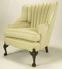 1930s Channeled Back Claw Foot Georgian Wingback Chair At 1stdibs Modern Wingback Chairs Chair Wingback Chair
