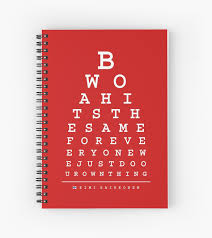 Kimi Raikkonen Quotes Eye Chart Light Spiral Notebook By Edwarddunning