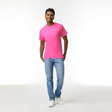 Gildan mens Ultra Cotton T-shirt, Style G2000, Multipack, Safety Pink  (2-pack), 3XL : Buy Online at Best Price in KSA