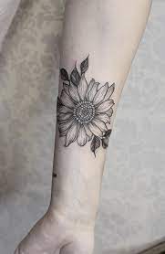 Black Gray Sunflower Tattoo Idee Per Tatuaggi Tatuaggi Girasole Tatuaggi