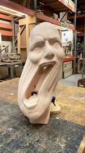 I don't do 3D printing, but I do 3D carving. This was sculpted in blender  then carved out of foam.