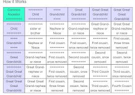 Family Relationship Chart Terms And Classifications Of