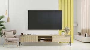 Wongxl balkon mit waldlandschaft 3d tv hintergrund wand. Modellieren Sie Eine Tv Wand Die In Einem Wohnzimmer Mit Einer Weissen Wand Montiert Ist Kostenlose Foto