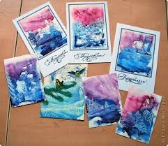 как сделать открытку на новый год своими руками поэтапно Pin Ot Polzovatelya Tatyana Patrushina Na Doske Scrapbooking Cards Novogodnie Otkrytki Otkrytki Akvarelnye Otkrytki