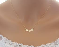 14k Gold Three Or More Hearts Necklace Initial Necklace Etsy Initial Necklace Three Hearts Necklace Mom Necklace Simple