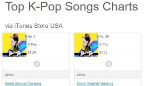 alexa makes debut on itunes top k pop songs charts with high