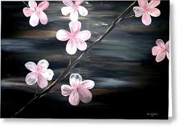When we moved to indiana from the west we were delighted that first spring to see the trees burst forth with. Cherry Blossom Painting On Black Canvas Painting Inspired