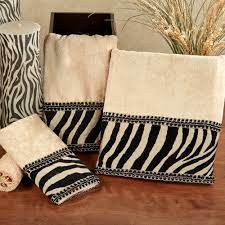 Biba zebra bath sheet, towel, animal print. Zuma Zebra Decorative Towel Set