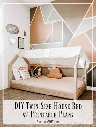 How To Build A Twin Size House Bed Addicted 2 Diy Toddler House Bed Kids Bed Frames Diy Kids Bed